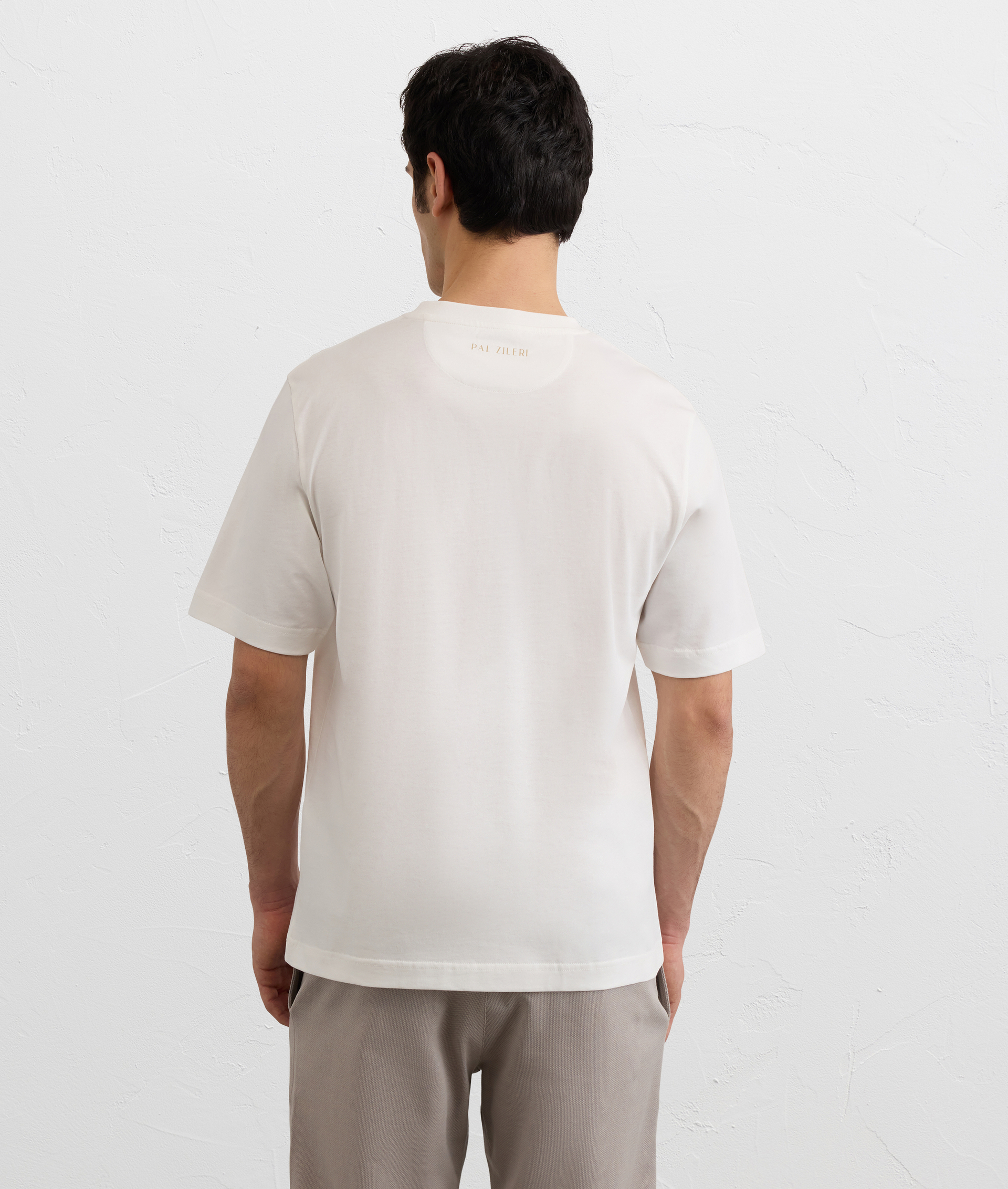 WHITE PRINTED COTTON T SHIRT