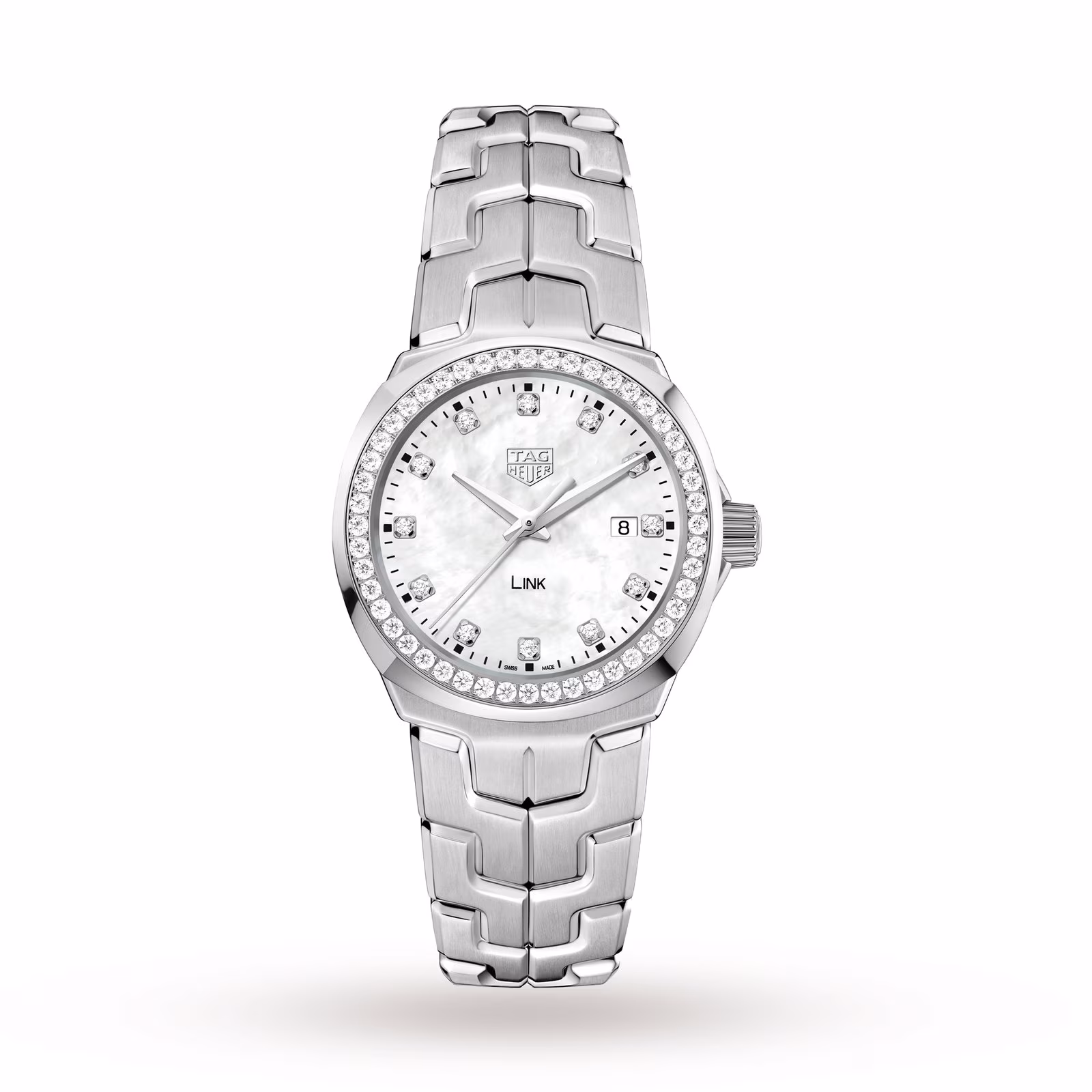 【Super Clone】TAG Heuer Link 32mm Diamond Bezel Ladies Watch WBC1316.BA0600