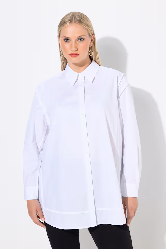 Decorative Seam Long Sleeve Button Down Shirt
