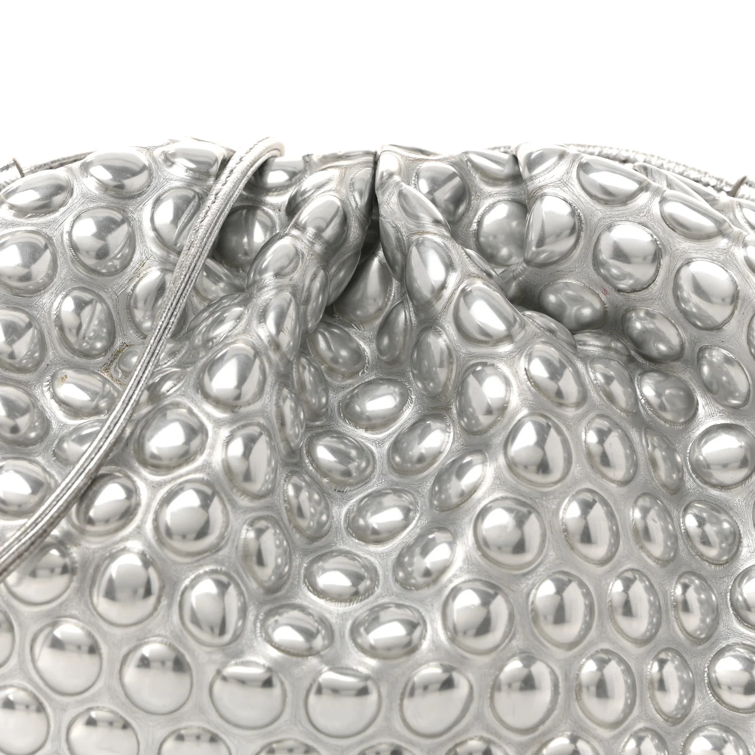 Metallic Fabric Bubble Wrap The Mini Pouch Silver