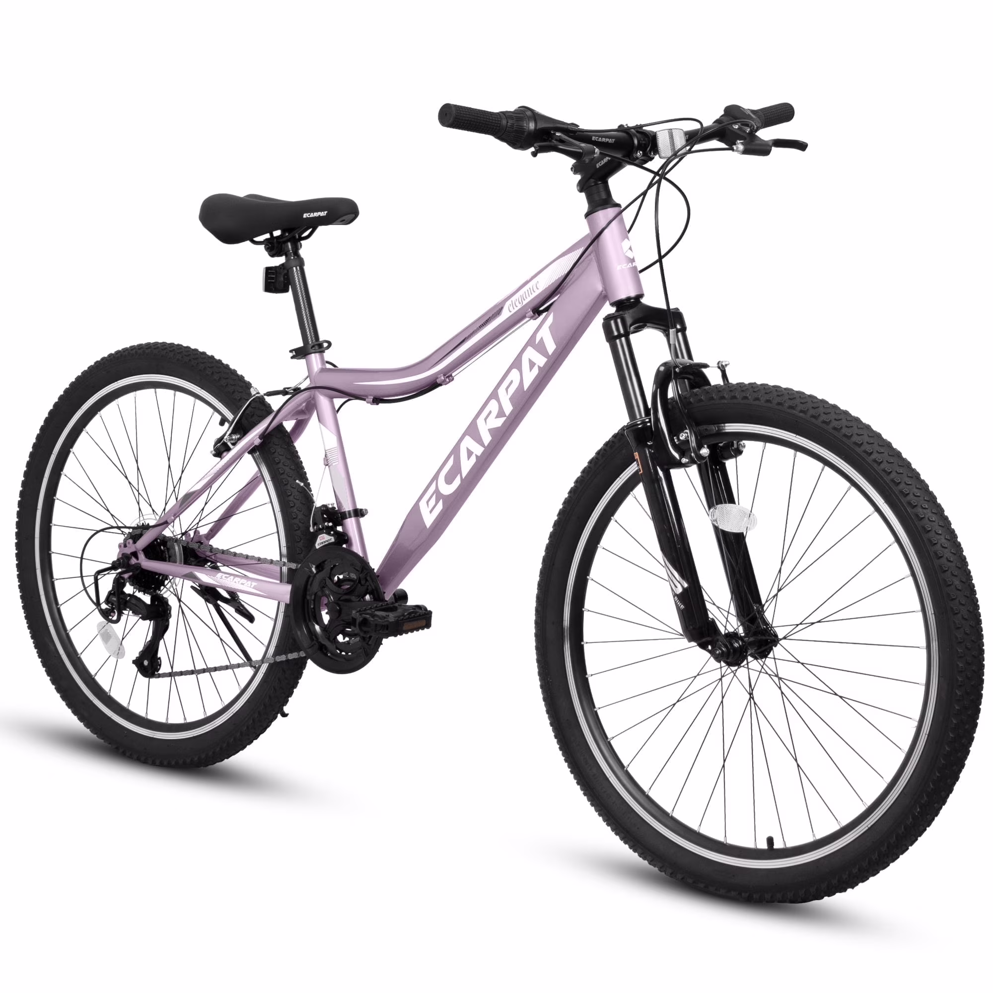 24“/26 Mountain Bike for Women - 21-Speed, Dual Disc Brakes, Front Suspension, All-Terrain Tires, 85% Pre-Assembled Carbon Steel Frame Bicycle