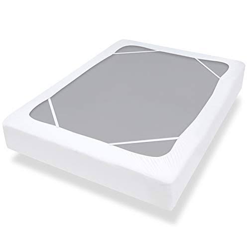 SPRINGSPIRIT Box Spring Cover Queen Size with Smooth and Elastic Woven Material, Only Covers Sides, Alternates for Bed Skirt, Wrinkle & Fading