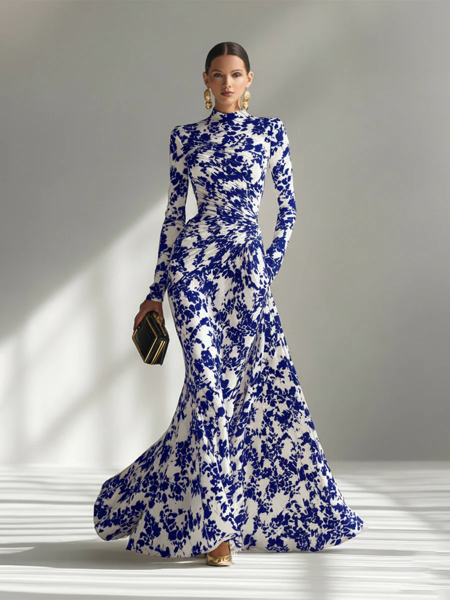Damiana | Robe enveloppante en mélange stretch