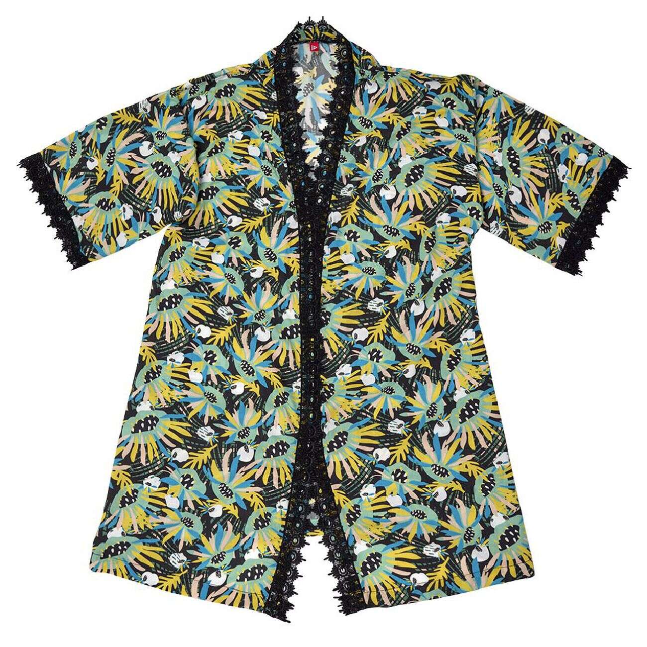 Kimono de plage imprimé estival - Taille unique