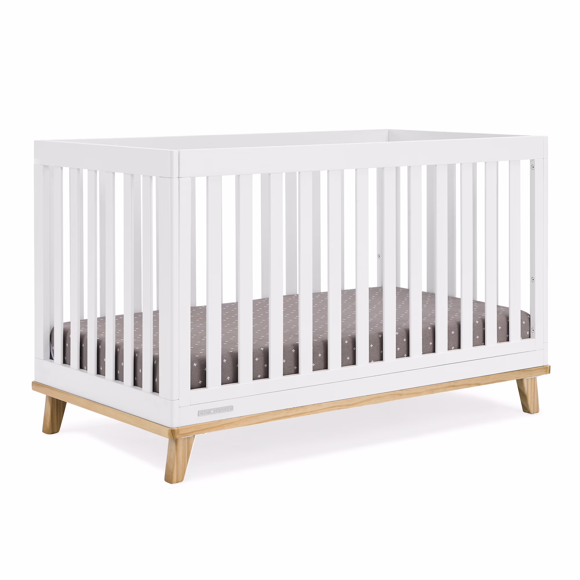 Frankie 4-in-1 Convertible Crib Greenguard Gold Certified, Black with Natural(Black with Natural) - Image 5