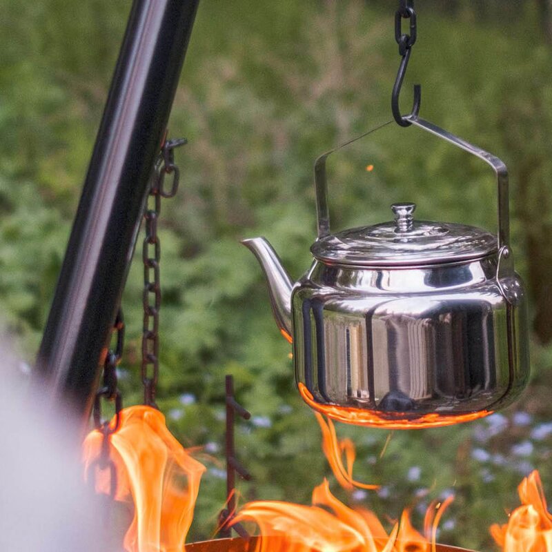 Kaffekjele til bål 6L rustfritt stål