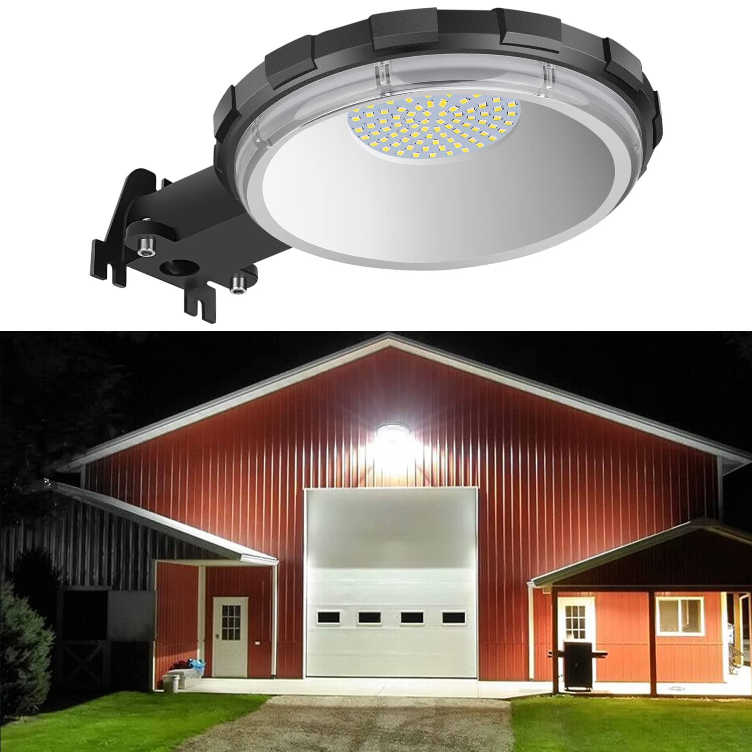 Karjoefar LED Barn Light Dusk to Dawn Outdoor Lighting with 100W 10000LM 5000K Daylight IP65 Waterproof Outdoor Security Flood Lights for Garage Yard