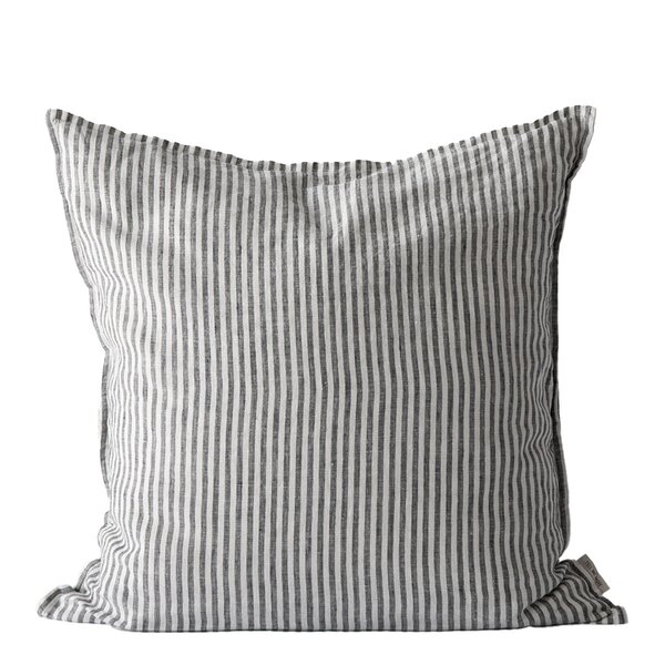 Putetrekk lin 50x50 cm grey/white