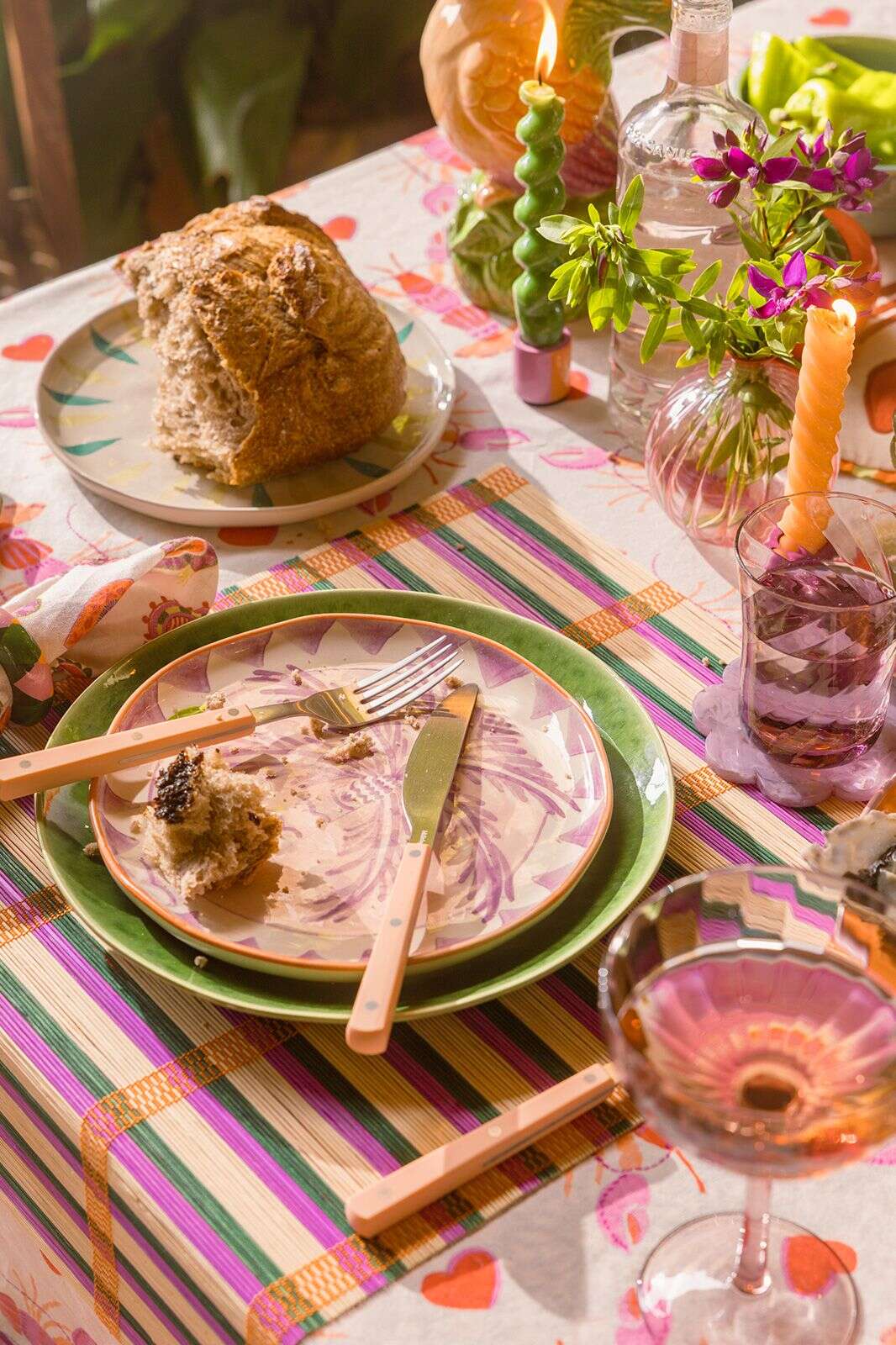 HKliving vork met lichtoranje handvat