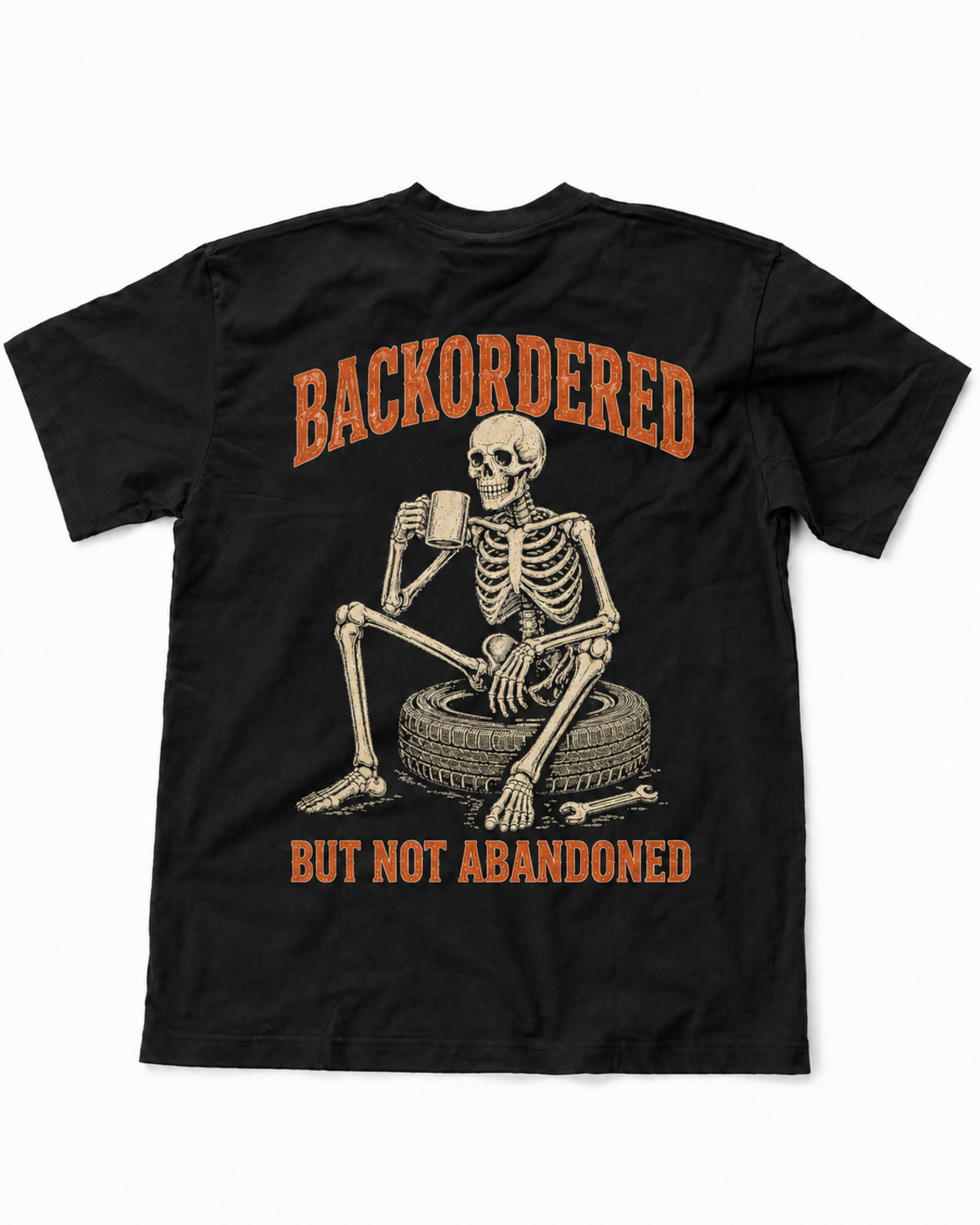 Backordered but Not Abandoned: Garage Skeleton T-Shirt
