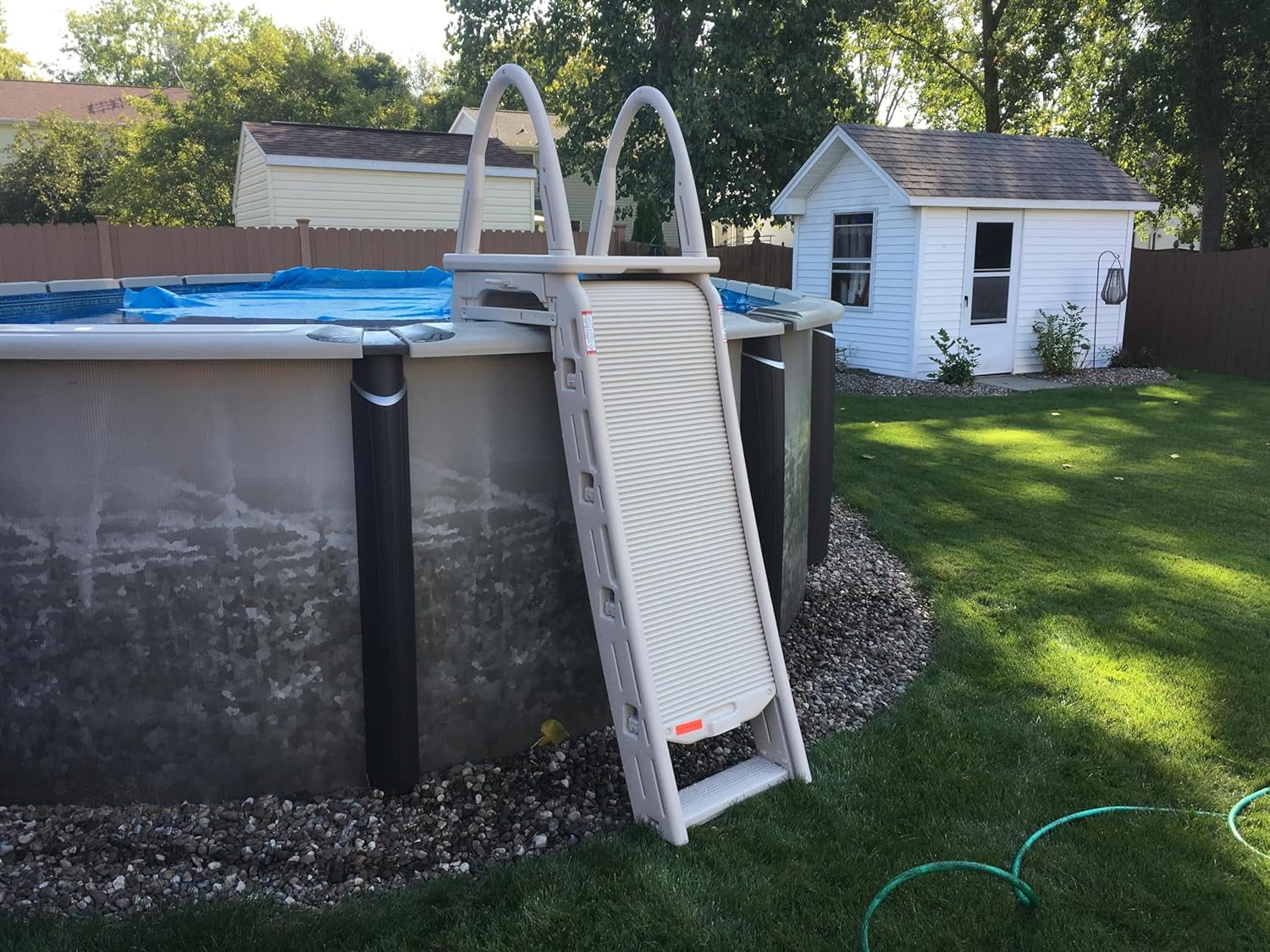 Confer Plastics a - Frame 7200 Above Ground Adjustable Pool Roll - Guard Safety Ladder