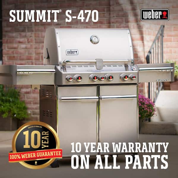 Summit S 470 4 Burner Propane Gas Grill in Stainless Steel with Built In Thermometer and Rotisserie Image 5