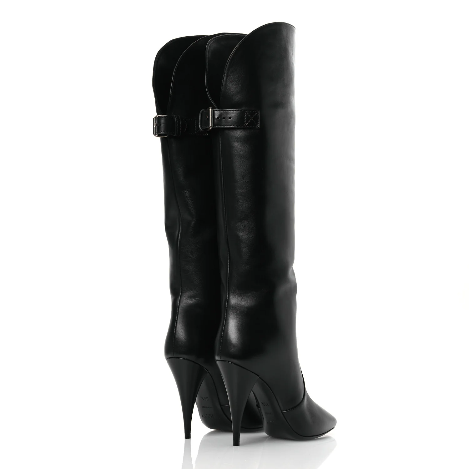 Lambskin Koller 110 Tall Boots 36.5 Black