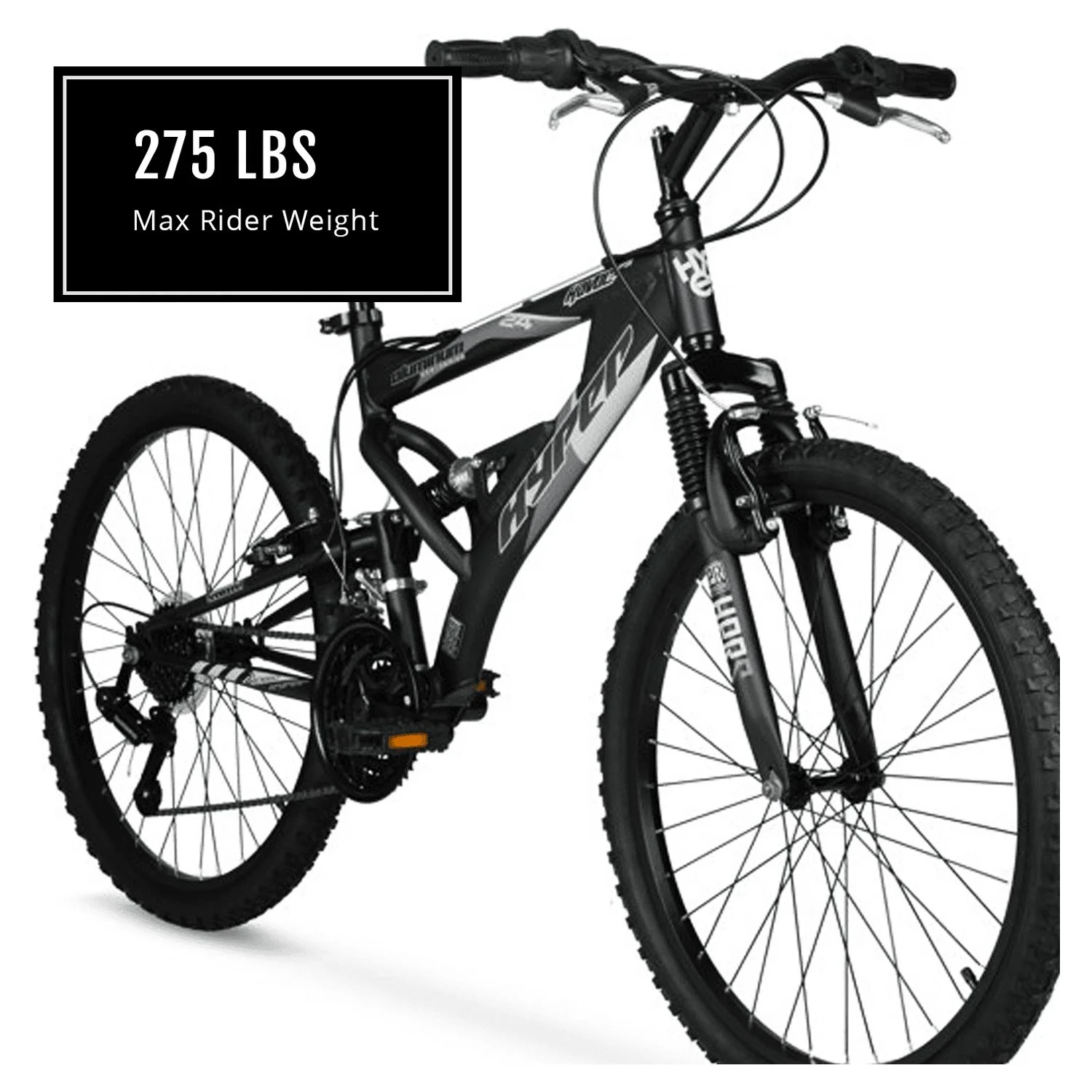 24" Havoc Mountain Bike, Youth/Adult, Recommended Ages 10 14 Years Old, Black Image 6