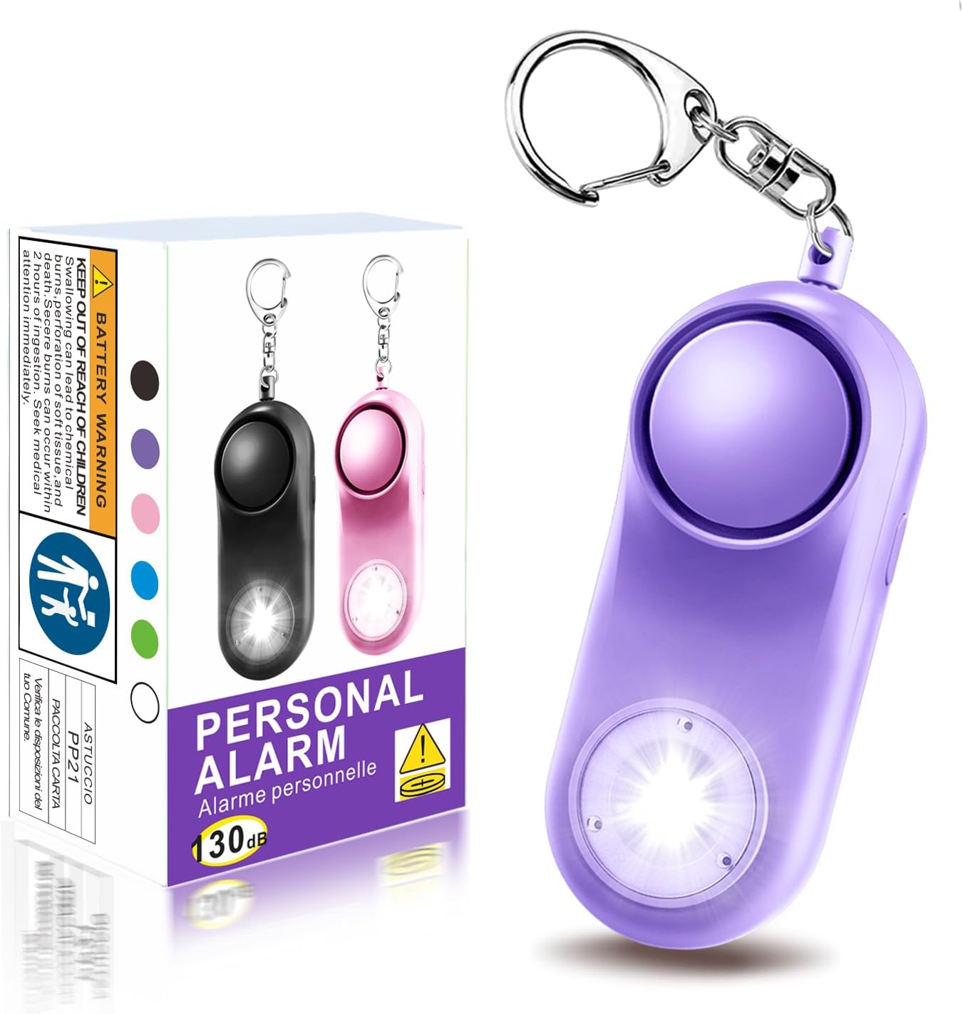 Personal Safety Alarm for Women, Safe Sound Loud Siren, Be Safe with Strobe LED Light, Personal Alarm Self Defense Keychain for Girls, Daughter, Students