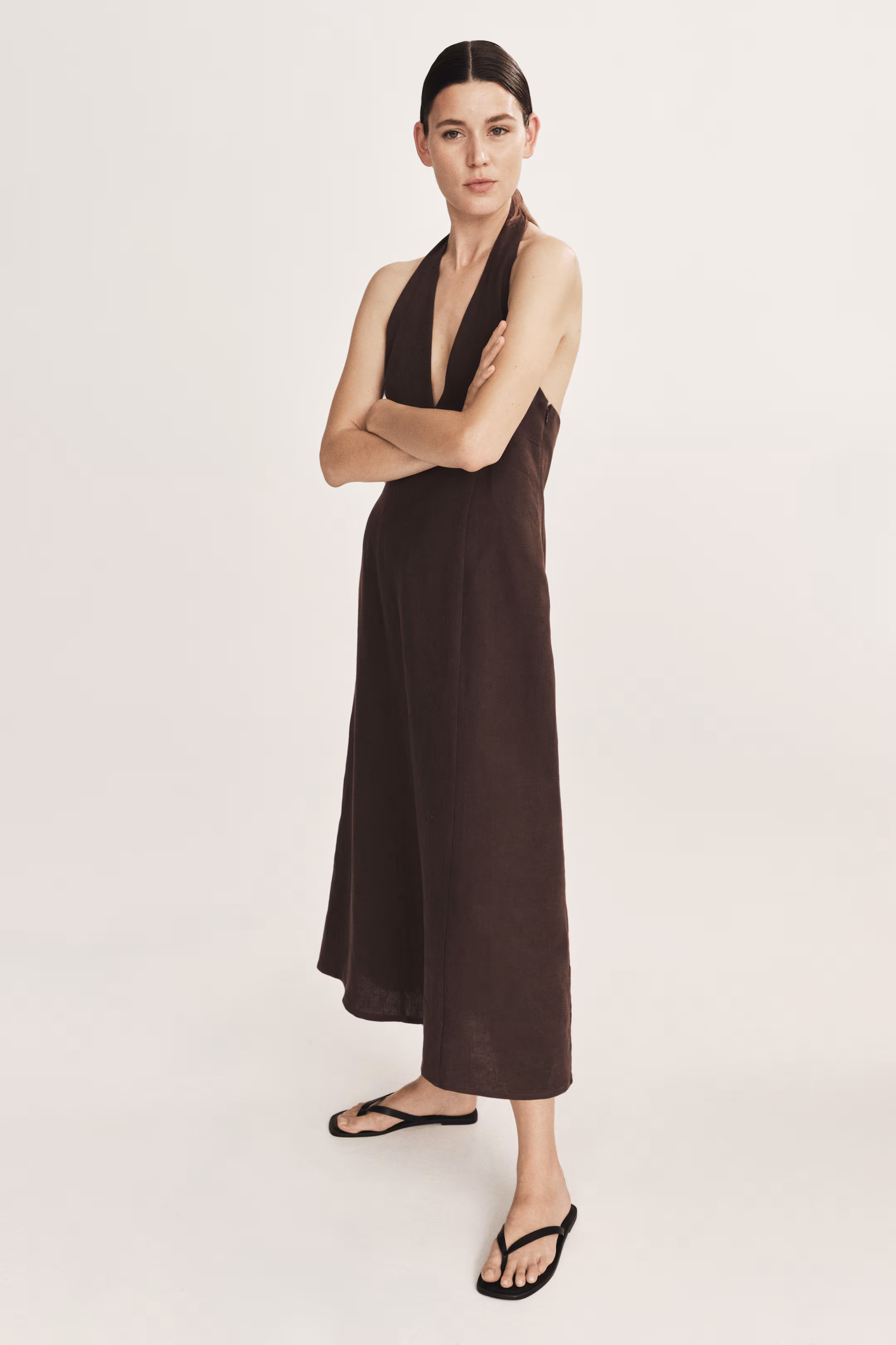 Linen Halterneck Dress