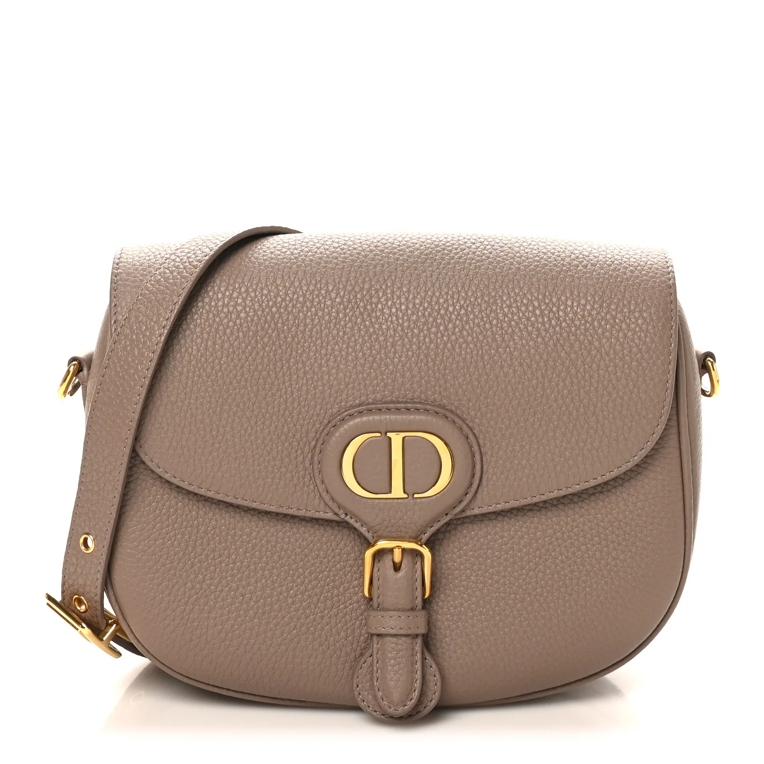 Grained Calfskin Medium Bobby Flap Warm Taupe