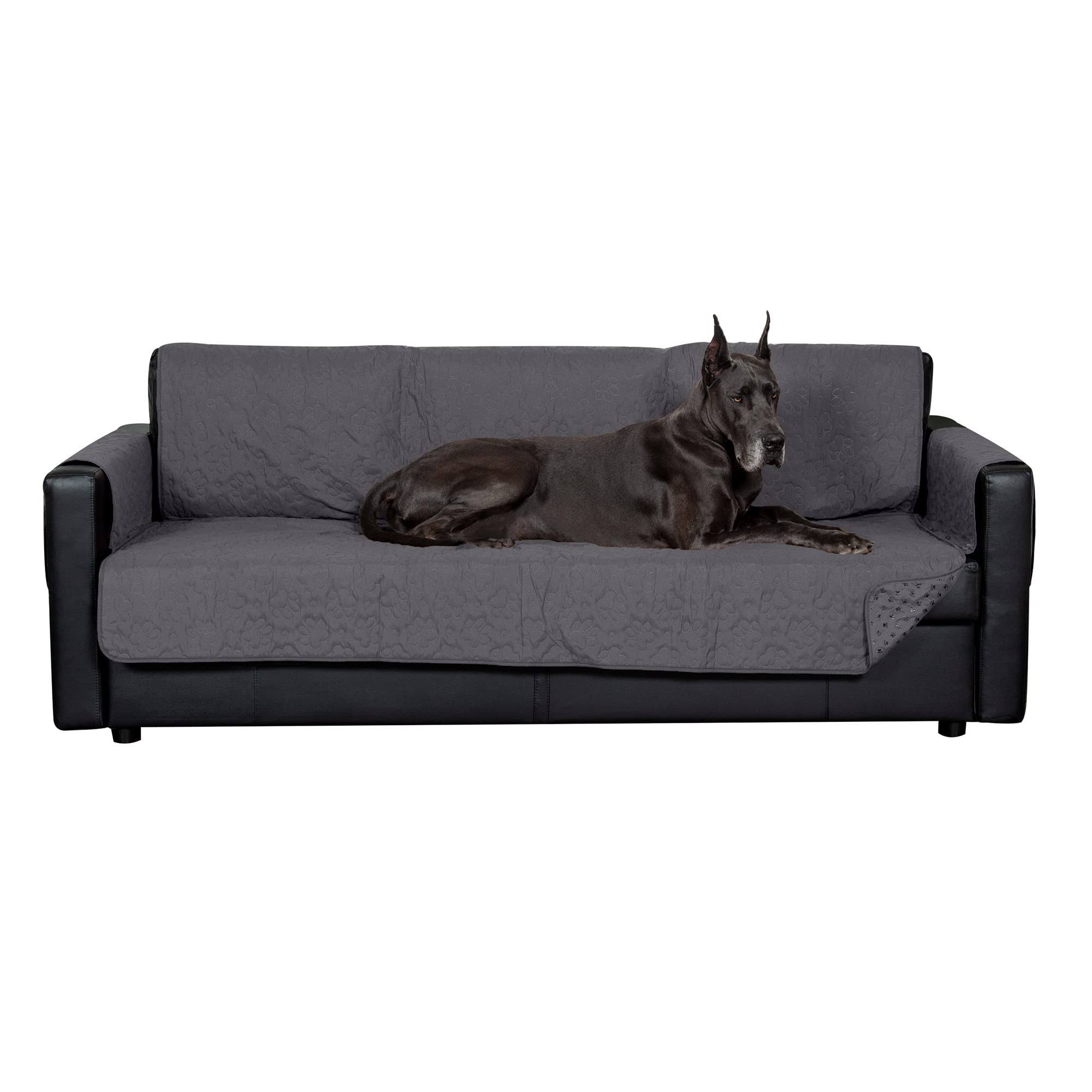 FurHaven Waterproof Non-Skid Back Furniture Protector, Gray, X-Large Sofa