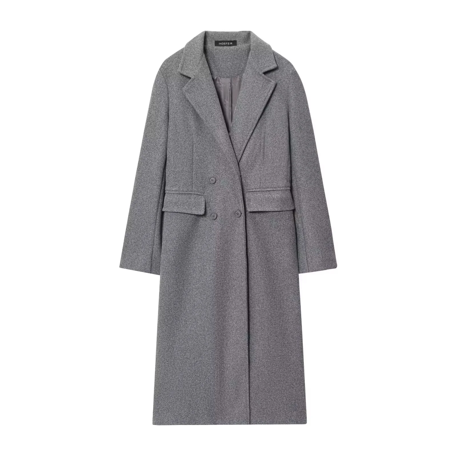 Manteau croisé à manches longues