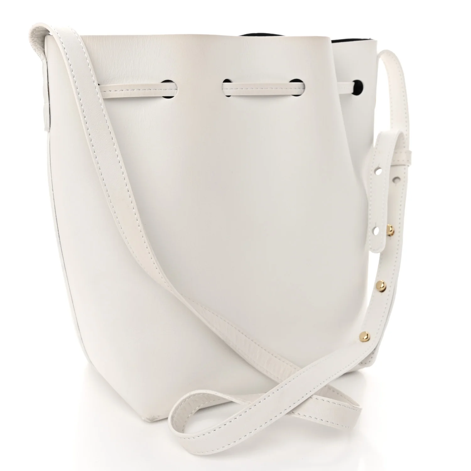 Calfskin Mini Bucket Bag White
