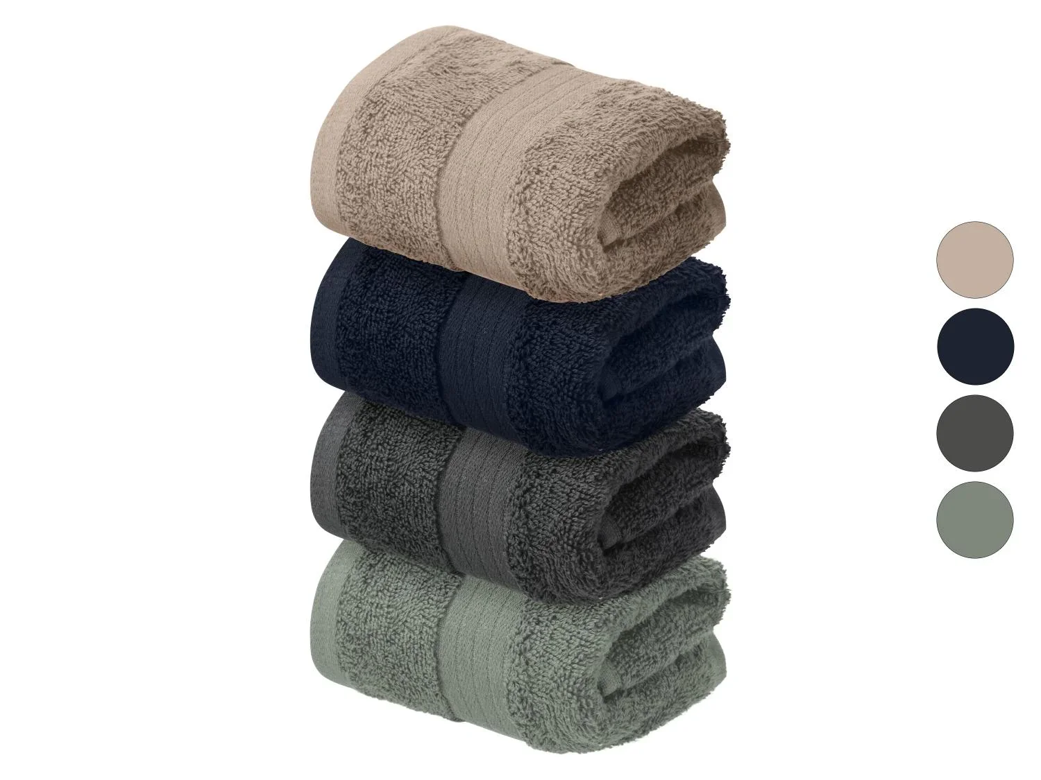 LIVARNO Lot de 2 serviettes invit en ponge, 30 x 50 cm