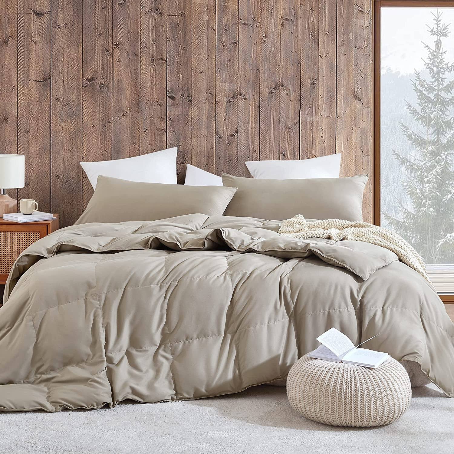 Snorze Cloud Comforter Set - Coma Inducer Oversized Bedding in Bronze Stone - Twin XL