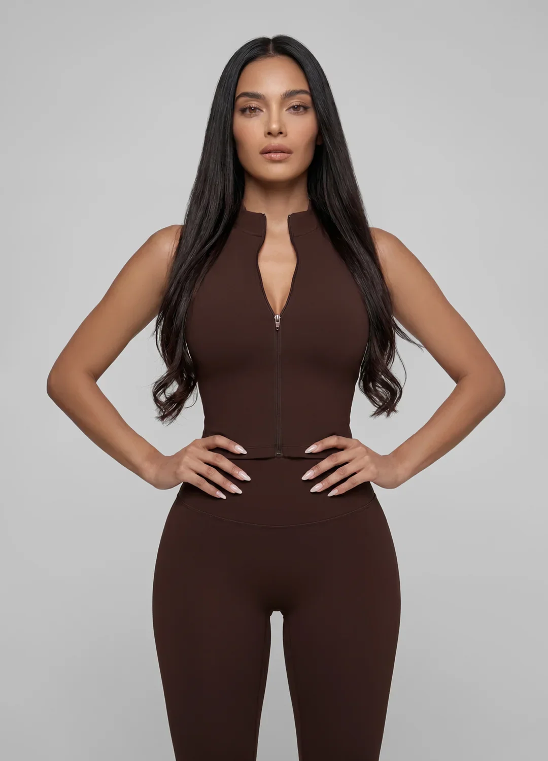Sculpt Zip Crop Vest