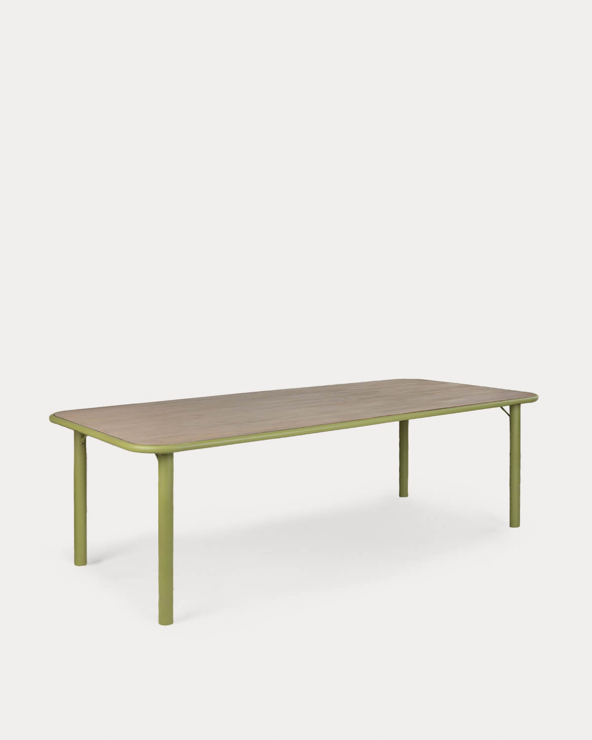 Caitlyn - Mesa de Comedor Rectangular de Madera de Acacia y Metal (240x110 cm) Caitlyn