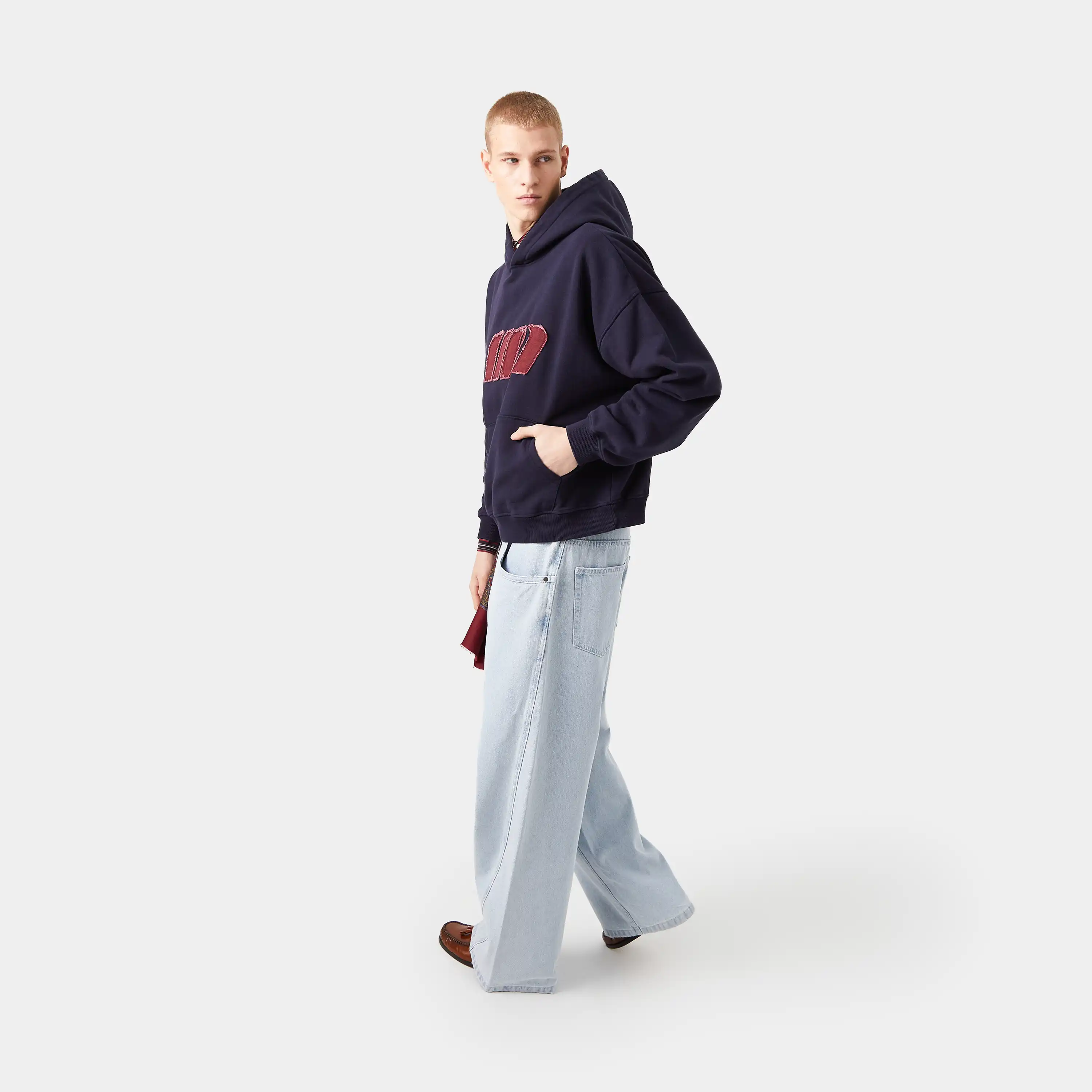 Plog Navy Oversized Oversized Hoodie