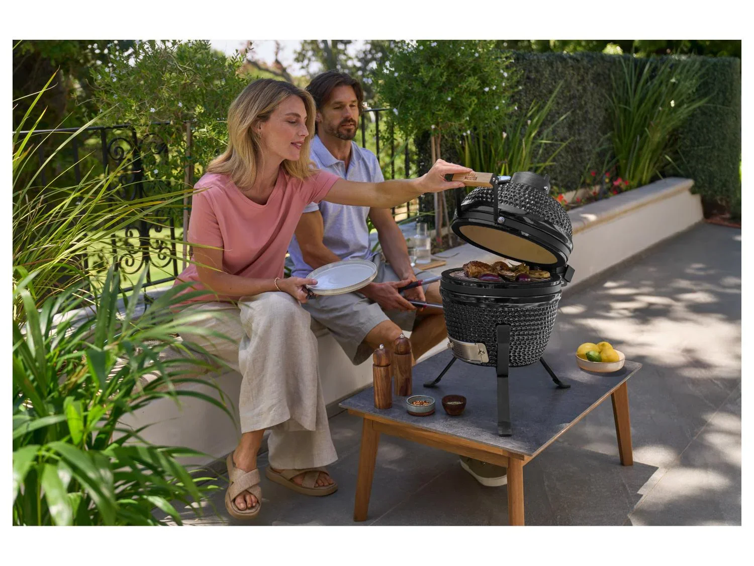 GRILLMEISTER Barbecue en cramique,  26,5 cm