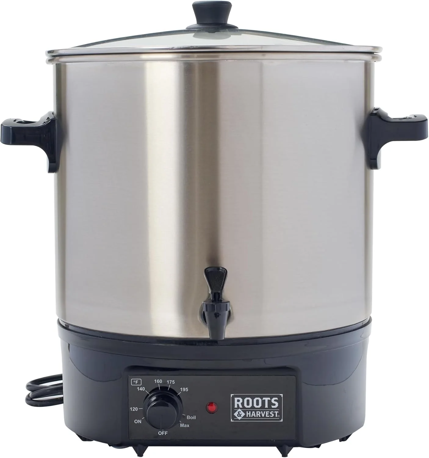 Electric bath canning pot - Stainless steel body with glass lid | Capacity 27 liters, suitable for home canning.