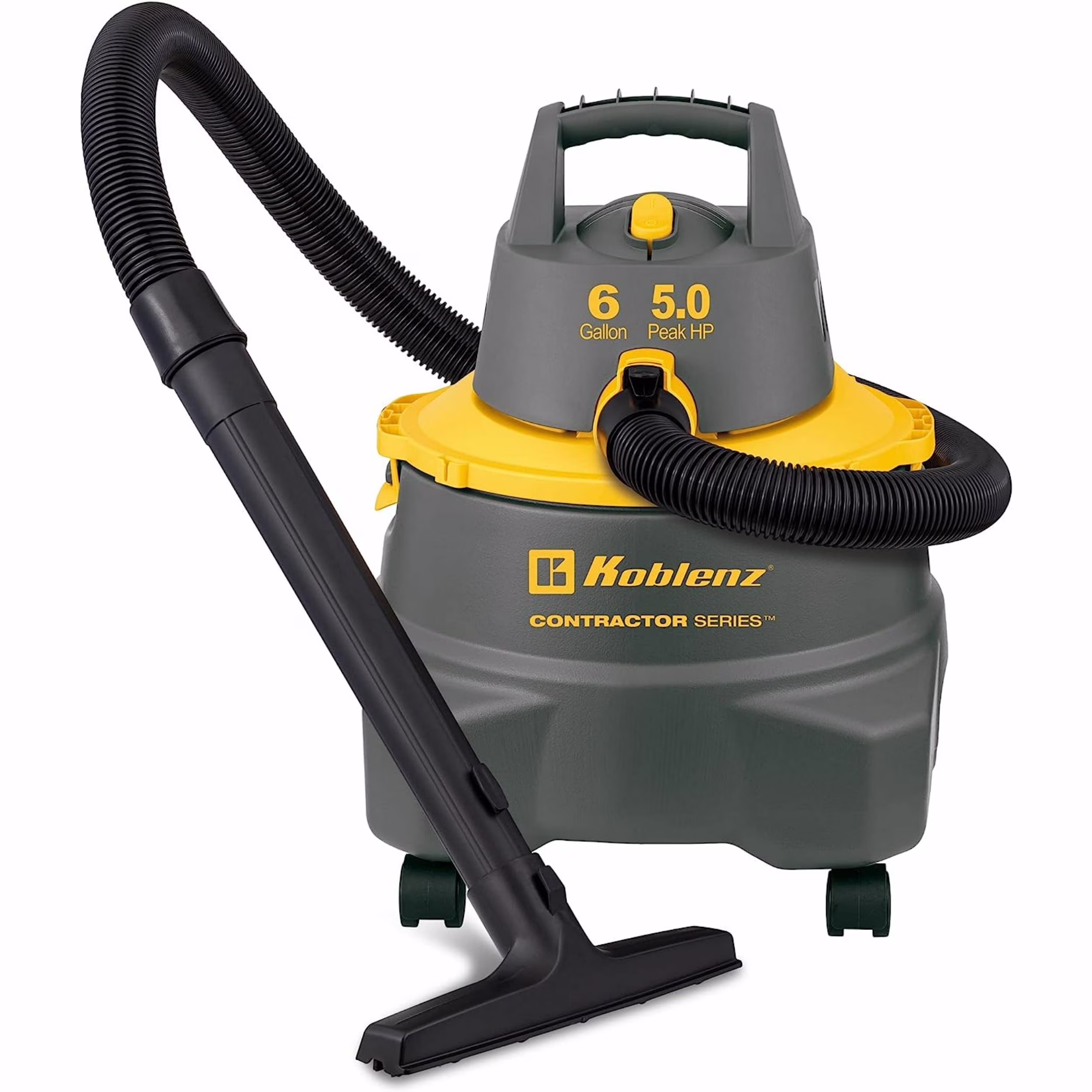 Contractor 6 0 Gallon Wet Dry Shop Vacuum with 5 0 Peak HP, 3 in 1 shop vac, Heavy Duty Wet/Dry Vacuum (WD 6 C212)