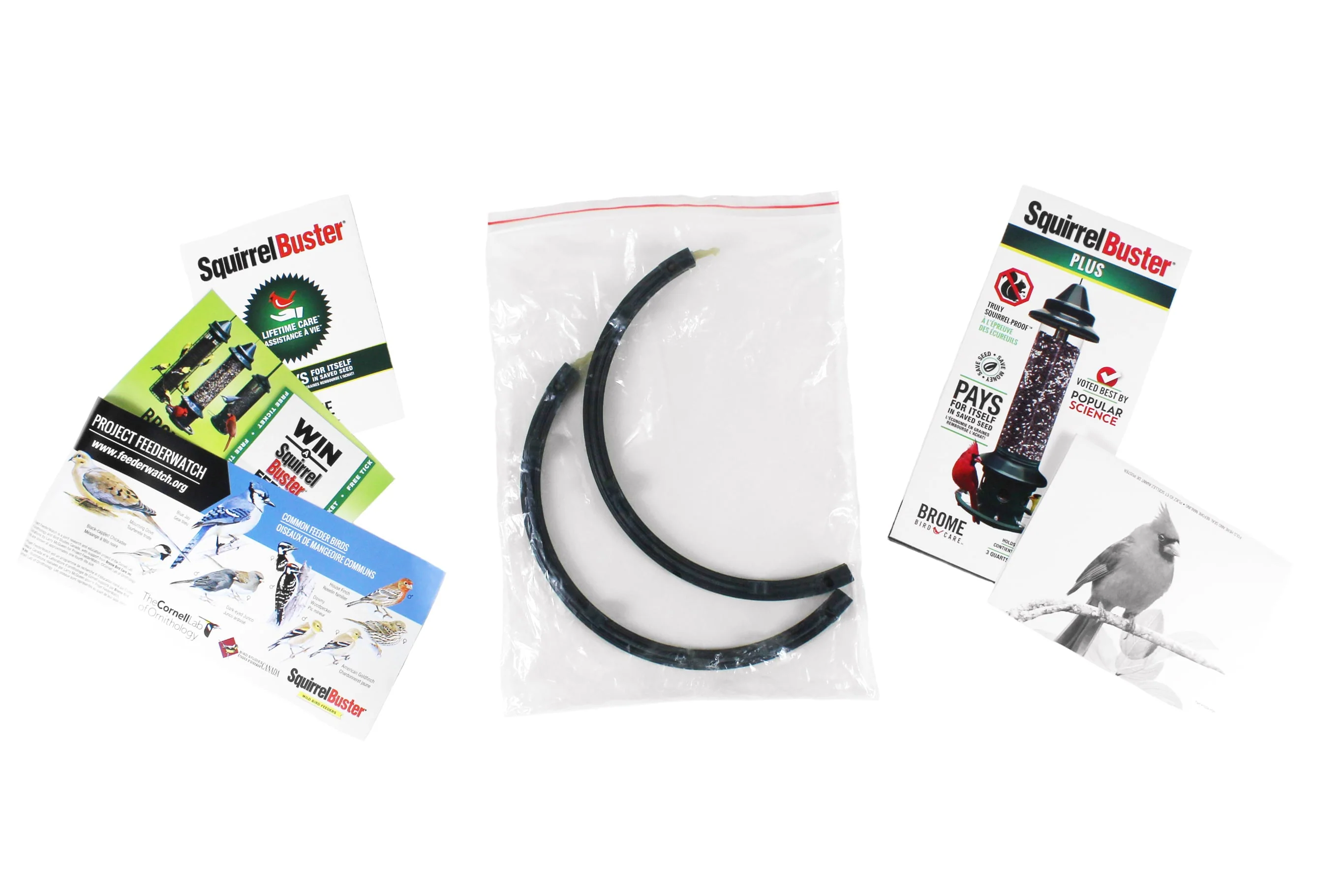 Brome Squirrel Buster Plus Bird Feeder with Cardinal Perch Ring, Squirrel Proof