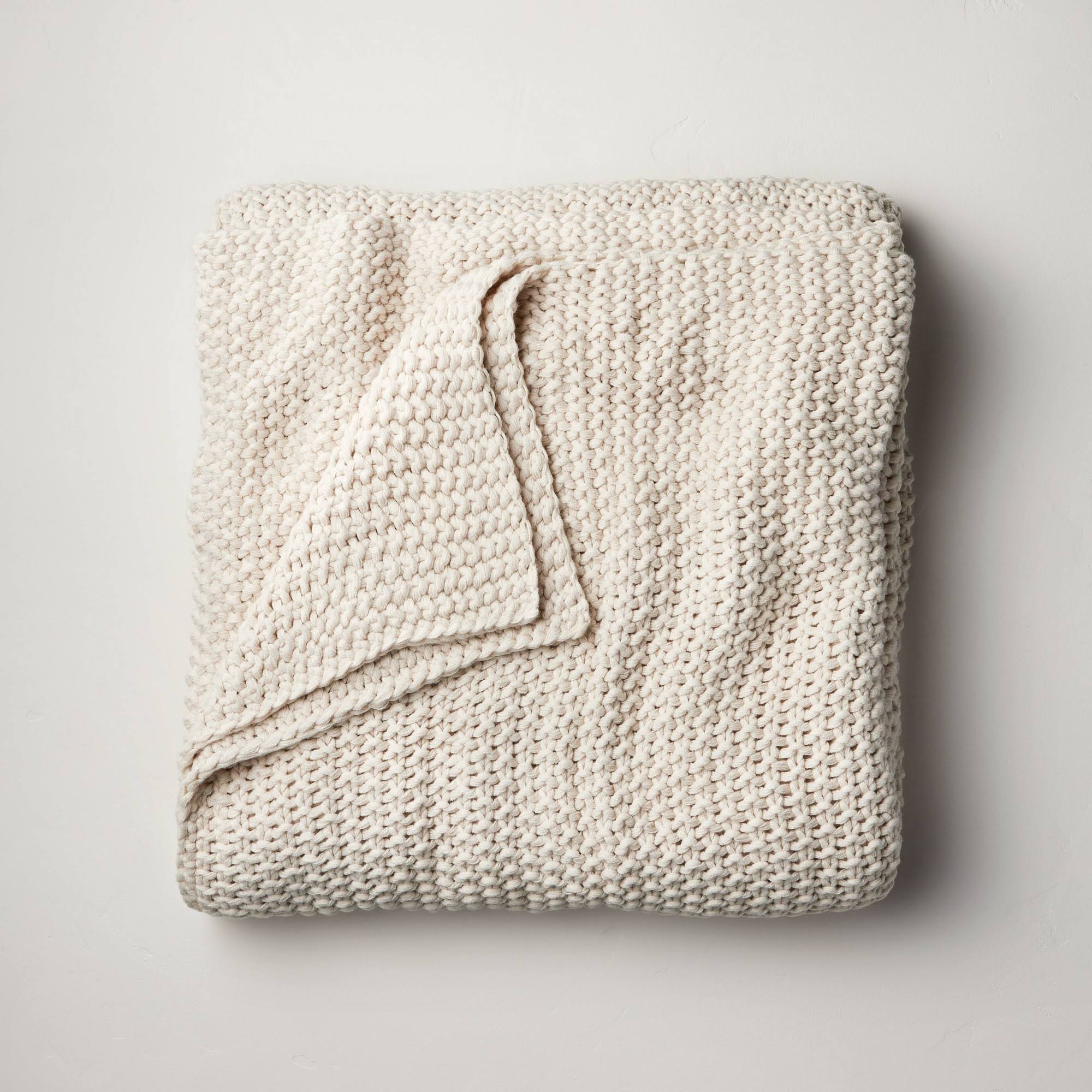 Full/Queen Chunky Knit Bed Blanket - Casaluna