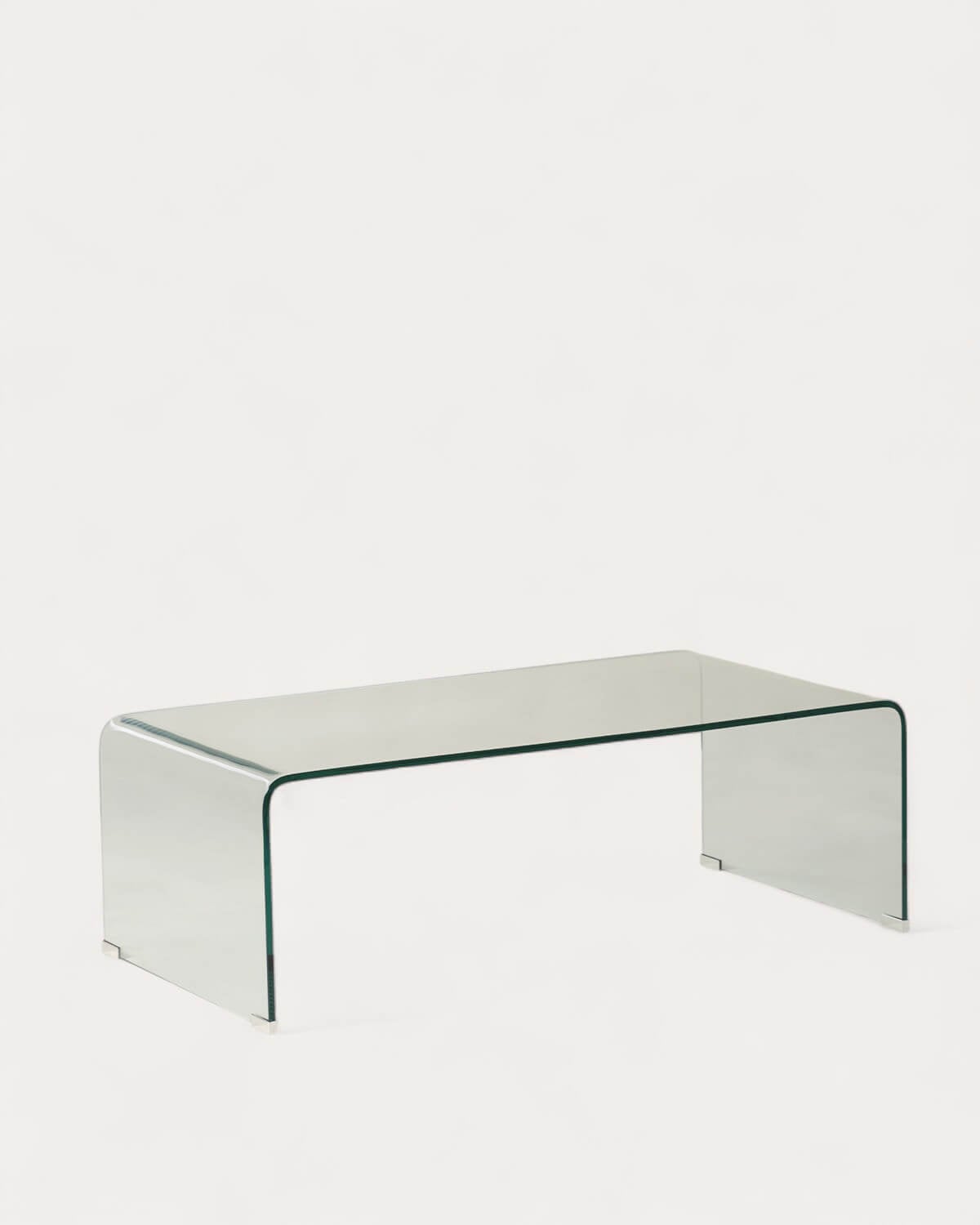 Curve - Mesa de Centro Rectangular de Cristal Templado (120x60 cm) Curve