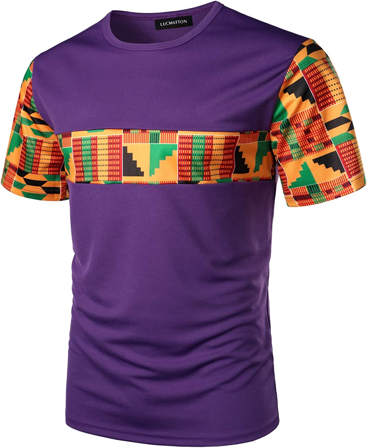 Ensemble t-shirt et short imprimé colorblock pour homme 024
