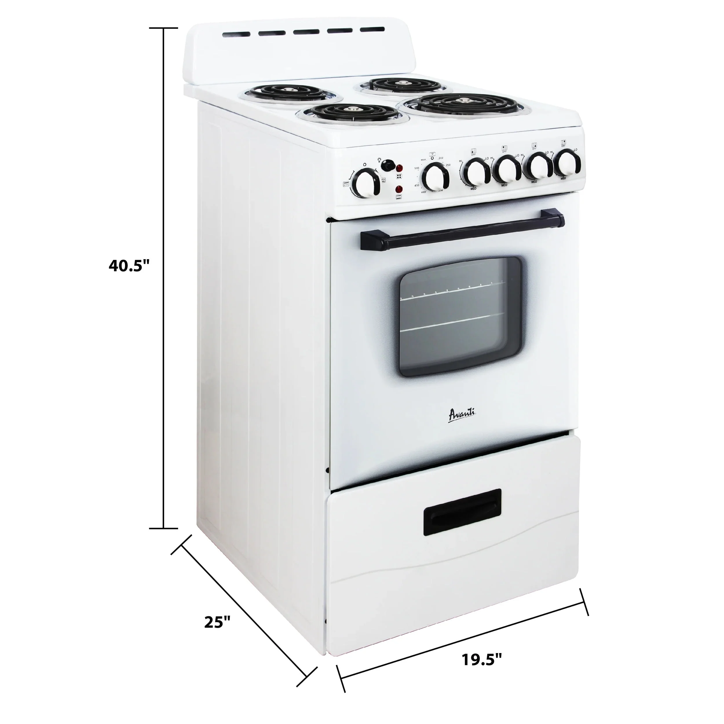20" Electric Range Oven with Framed Glass Door, in Stainless Steel (ERU200P3S) Image 6