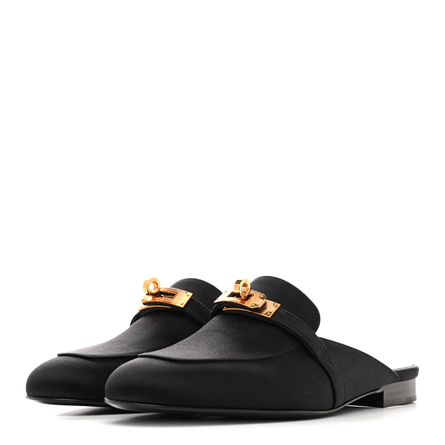 Satin Oz Mules 36.5 Black