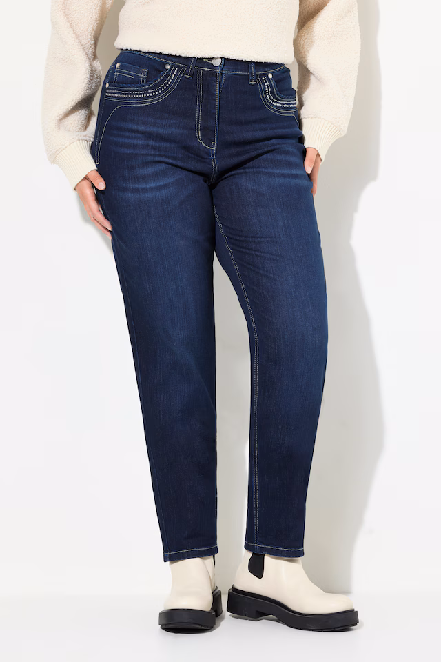 Rivet Detail Mom Jeans