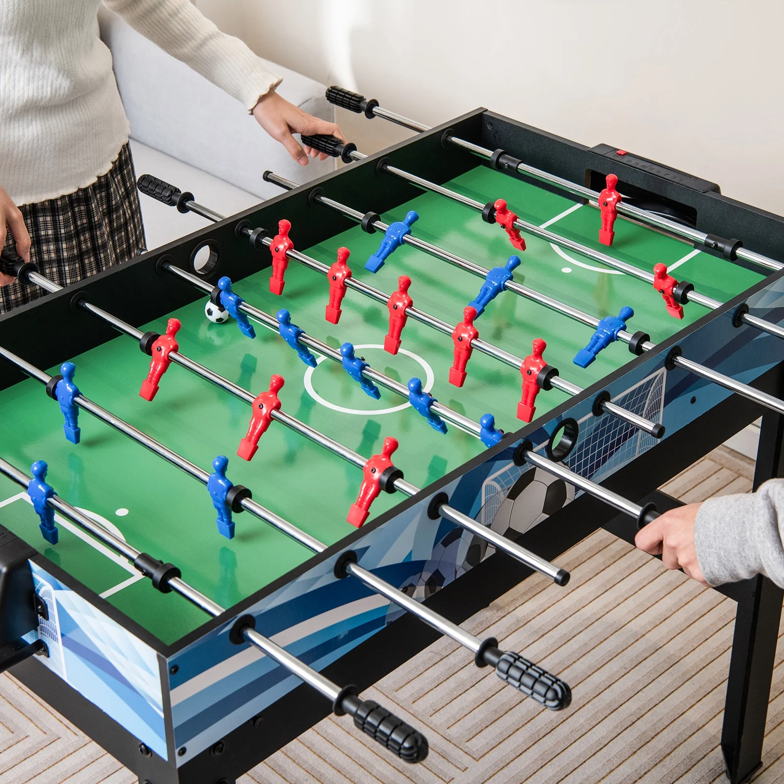 Costway 14 - in - 1 Combo Game Table Set with Foosball Air Hockey Ping Pong Chess Shuffleboard