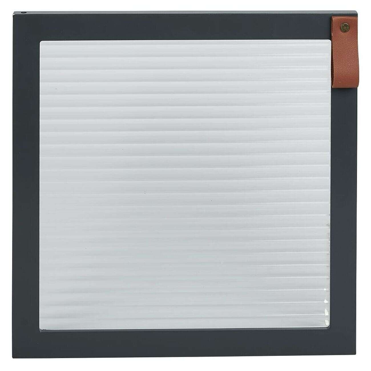 Porte Box Cube 32,2xH32,2x1,2cm bois et verre