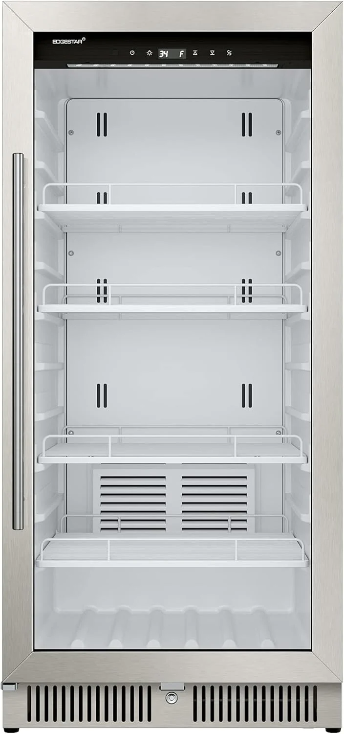 Vitrine réfrigérée commerciale de 56 cm de large et 286 litres (10,1 pi³) – Acier inoxydable, alarme de température, porte réversible