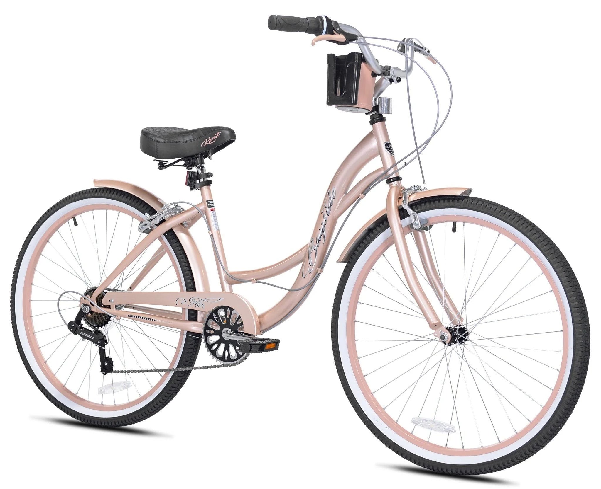 Kent 26 in. Bayside Women's Cruiser Bike. Rose Gold - MadeInUSA