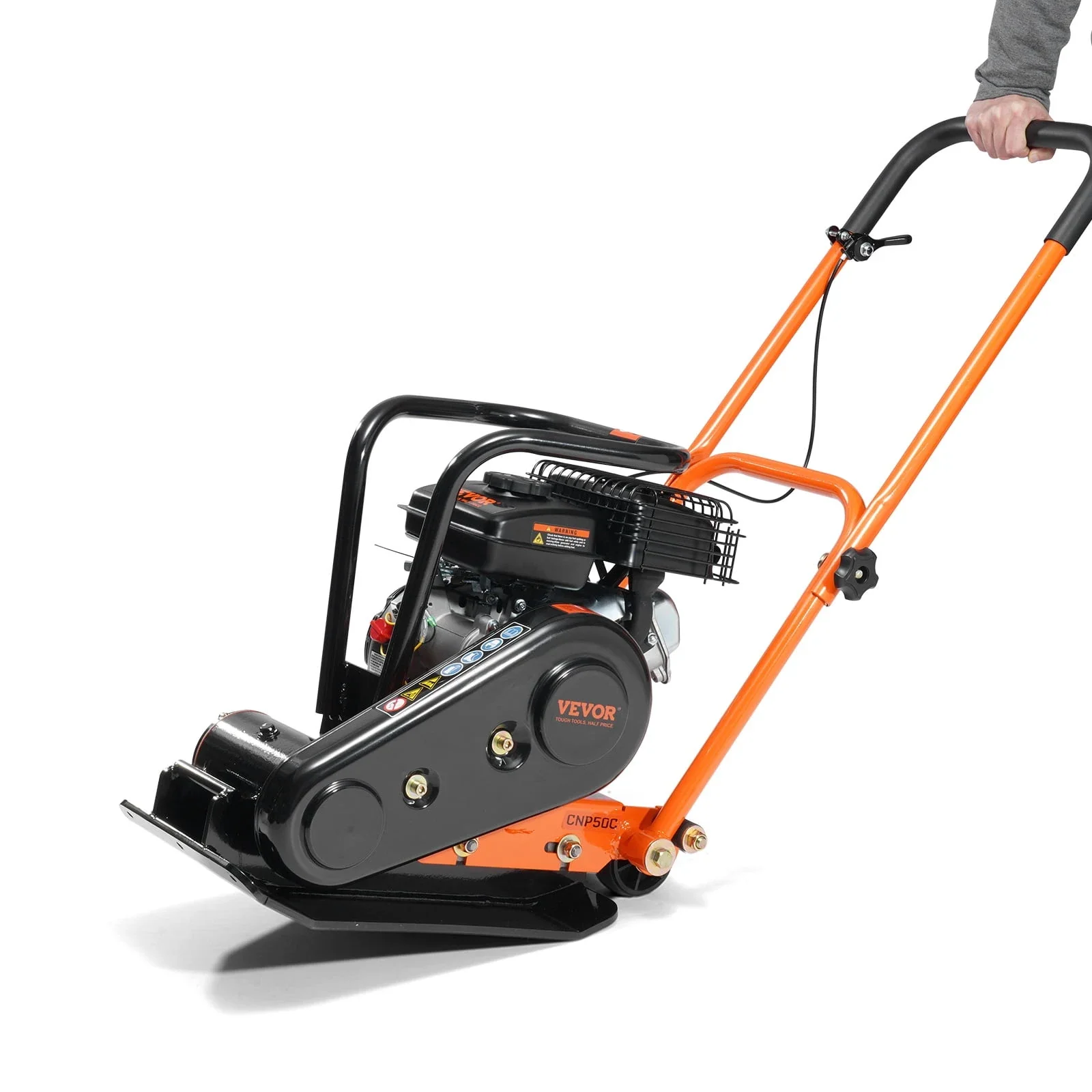 VEVOR Gas Plate Compactor, 2.8 HP 78.5cc, 5250 VPM, 1920 lb Force, 18.7x11.8 Inch Plate for Pavers and Landscaping