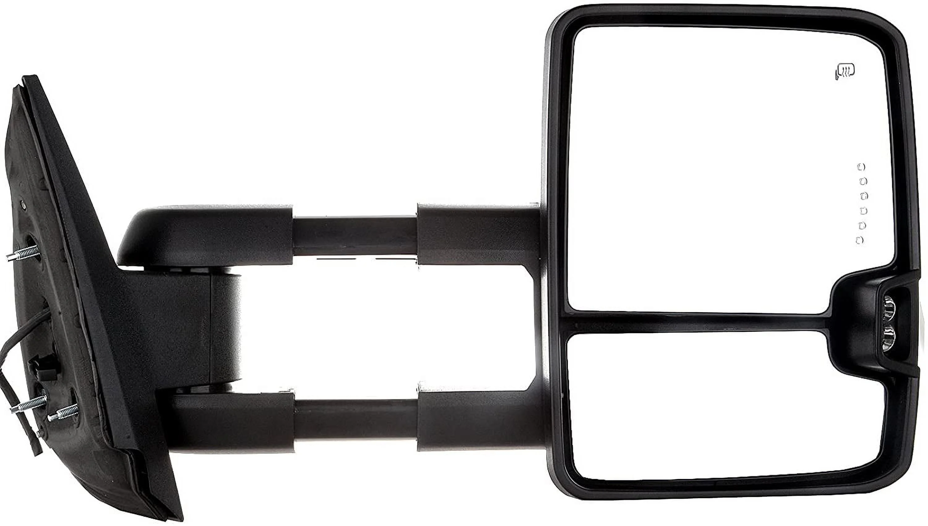 Towing Mirrors Tow Mirrors Chrome Truck Mirrors fit for 2007-2014 for Chevy Silverado for GMC Sierra (07 for New Body) with Pair LH RH Power Adjusted Heated Turn Signal Light Light - Image 3