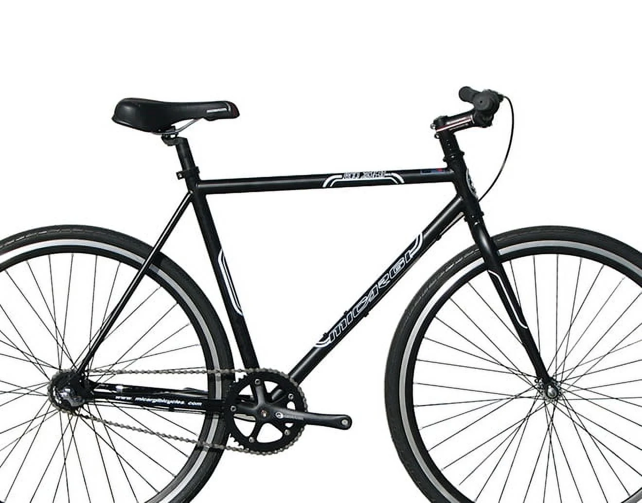 Fixed Bike 700C 57Cm Hi-Ten Steel Frame Side Pull Brake Alloy Black Rims 700C*1.5*14G*32H*H30 Black Spokes, Tire: Black. Matte Black Black(Matte Black) - Image 4