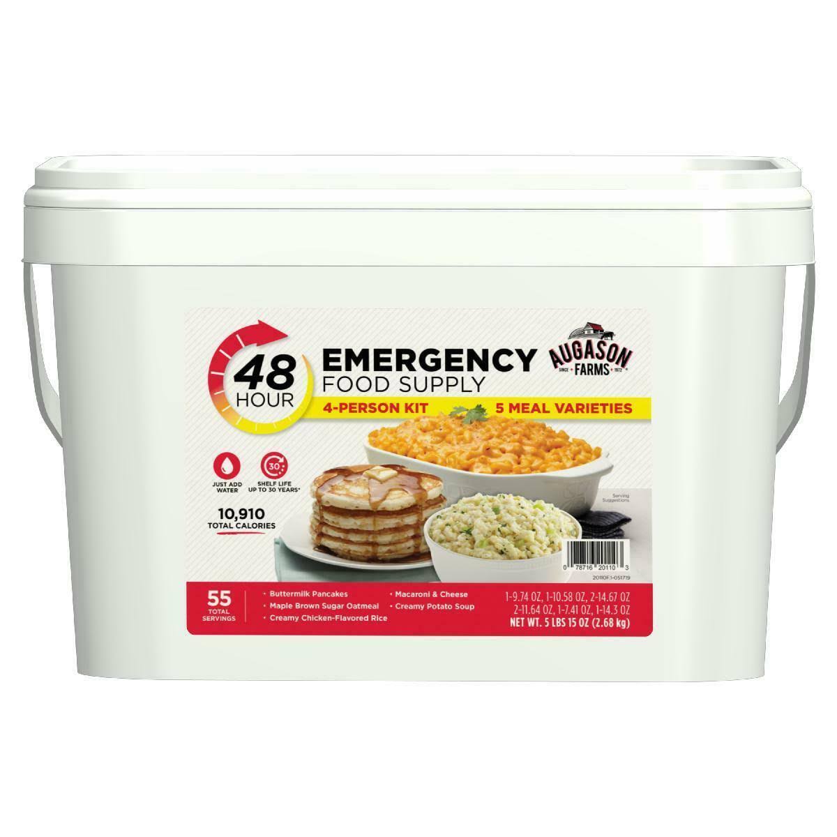 Augason Farms 48-Hour 4-Person Emergency Food Supply Storage Quick Meal Survival