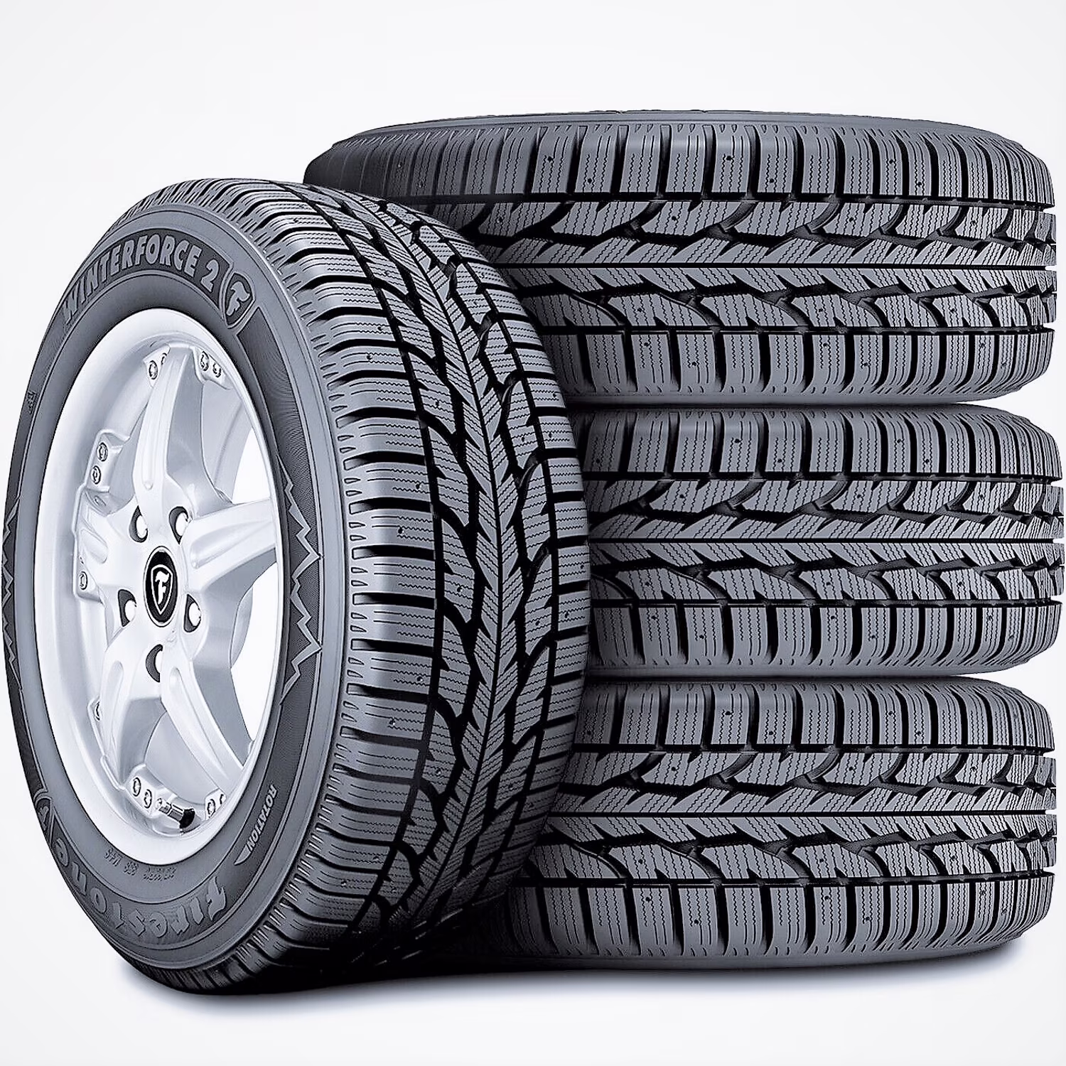Set of 4 Firestone Winterforce 2 205/65R16 95S Winter Tires