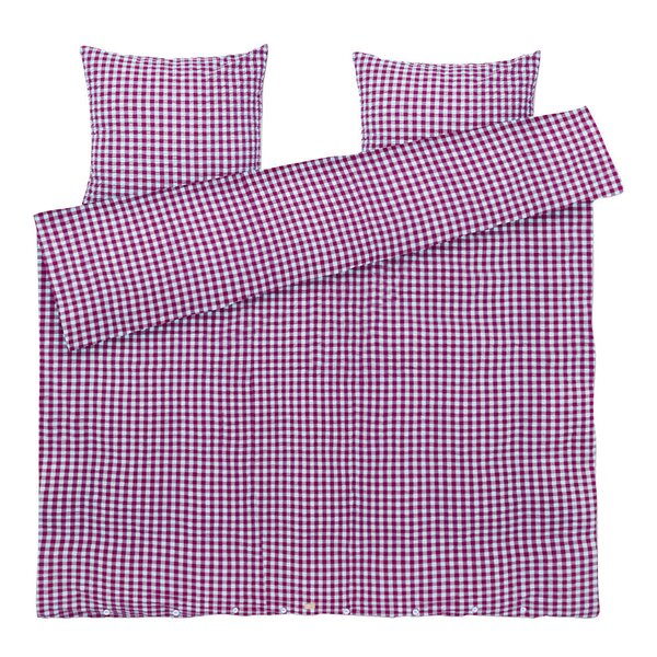 Bæk&Bølge sengetøy 200x220 cm fuchsia/mint