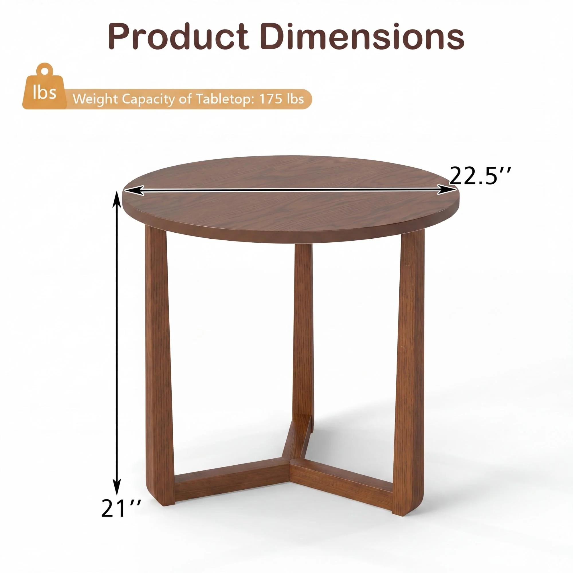 Tangkula Farmhouse Side Table | 22.5